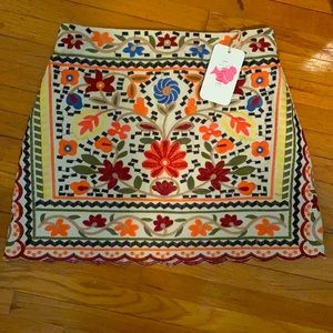 L’Atiste embroidered skirt